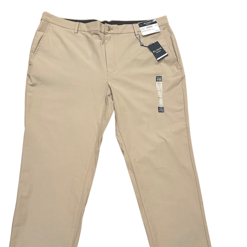 NWT Jos. A. Bank Traveler Tailored Golf Chino Pants - Khaki